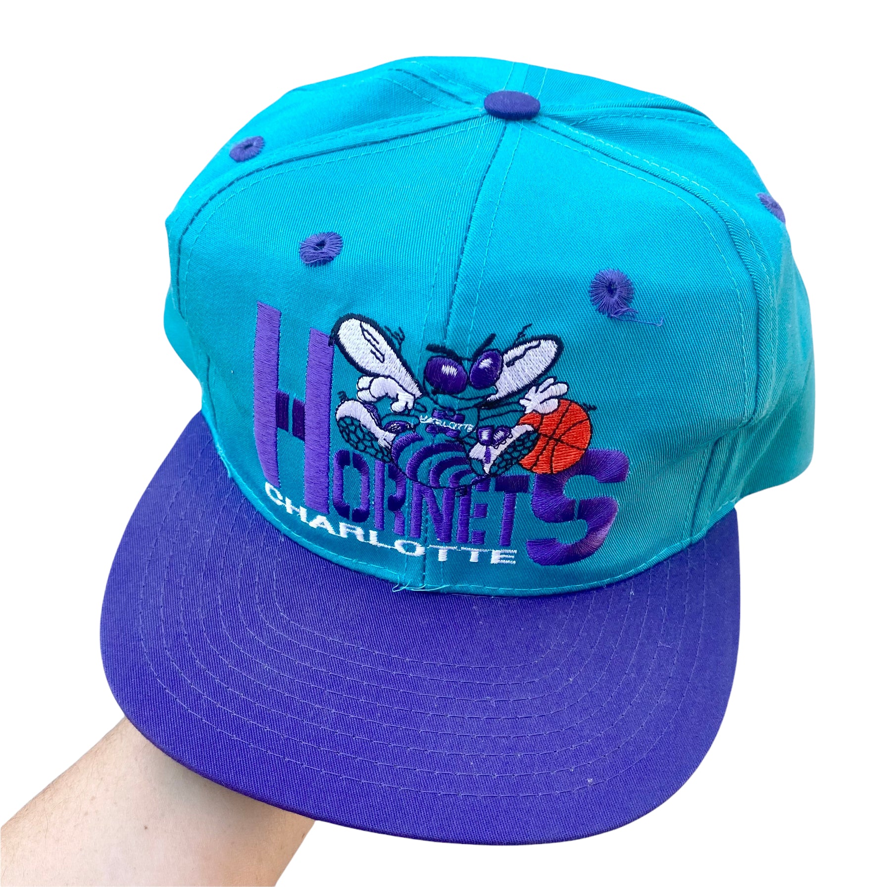 90's Charlotte Hornets Starter Shatter Collision NBA Snapback Hat