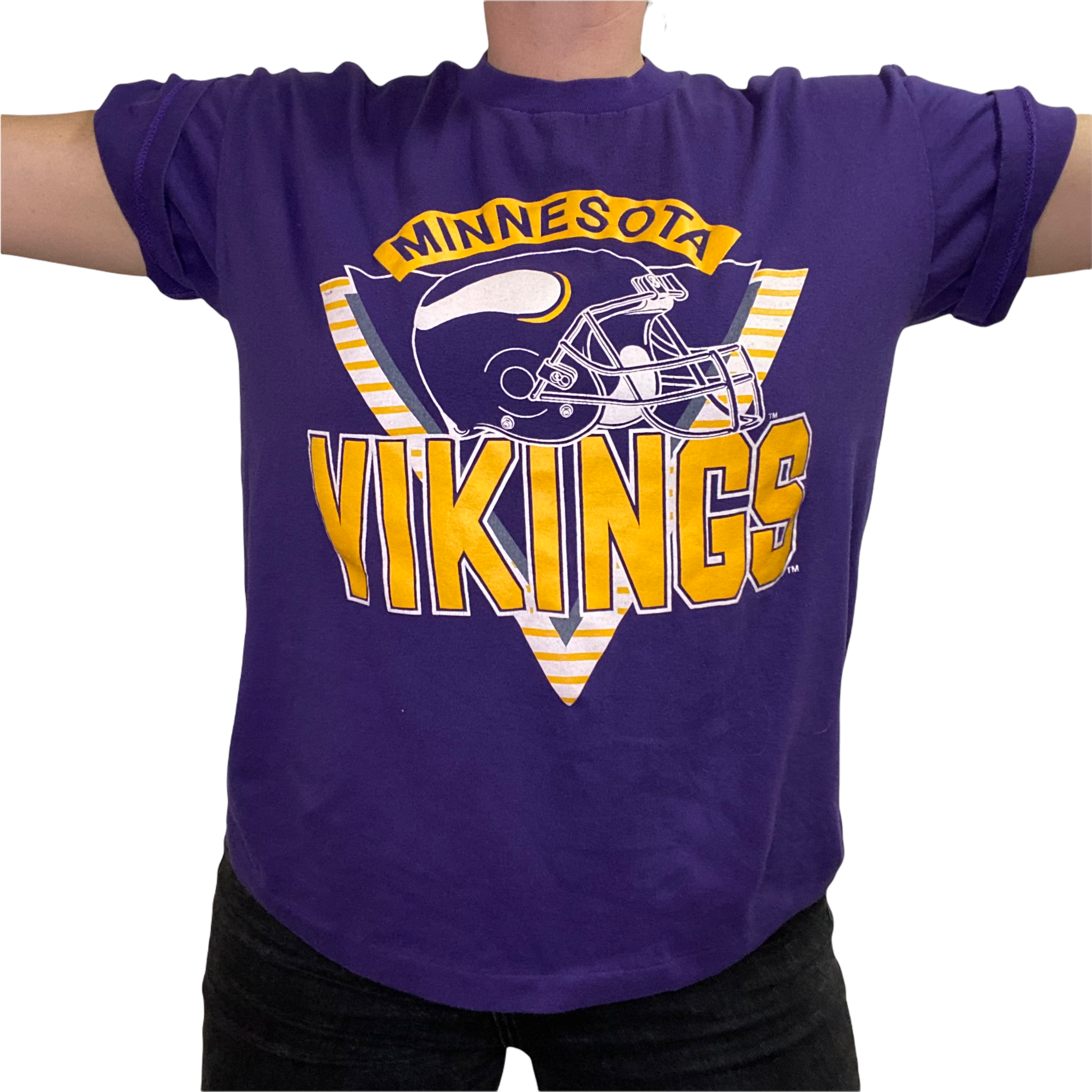 Vintage Minnesota Vikings T Shirt Tee Team Rated Made USA Size