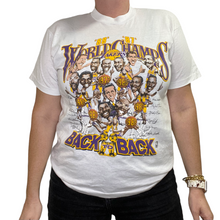 Load image into Gallery viewer, Vintage 1988 Los Angeles LA Lakers Back to Back Champions Charicature TSHIRT - Medium Available