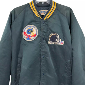 Vintage 1984 San Diego SD Chargers Chalk Line Satin Bomber Jacket with Silver Anniversary Patch - XXL