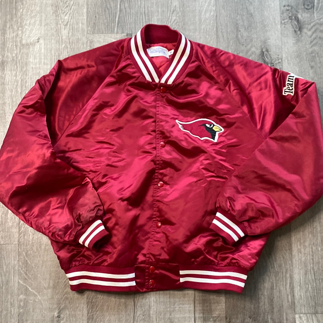 Vintage 80s Chalk Line Louisville Cardinals Satin Bomber Jacket Med Some  Issues