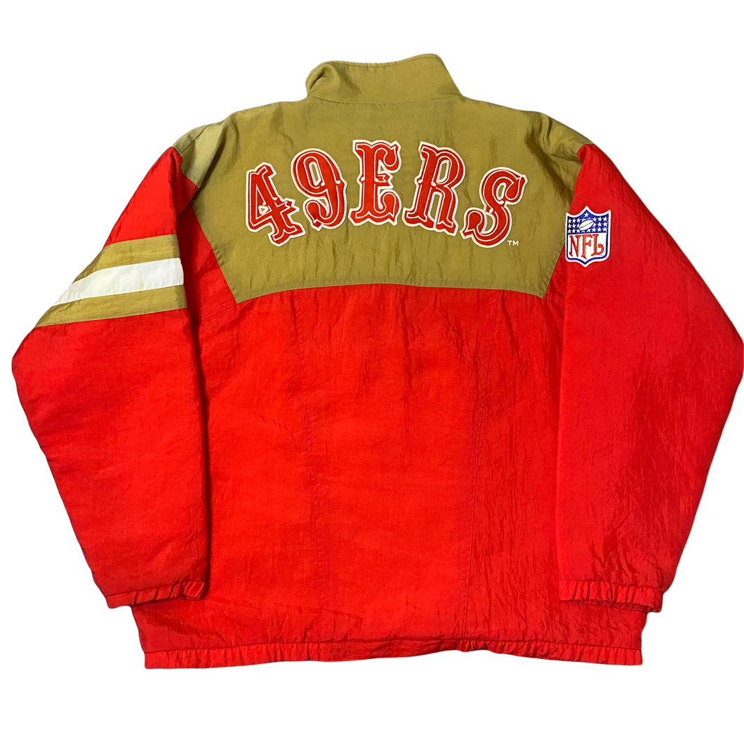 Vintage Early 90s San Francisco SF 49ers Apex One Kangaroo Style Puffer Jacket - XL