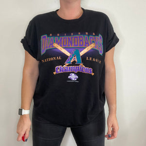 Vintage 90s Arizona Diamondbacks Jersey T-shirt Black 