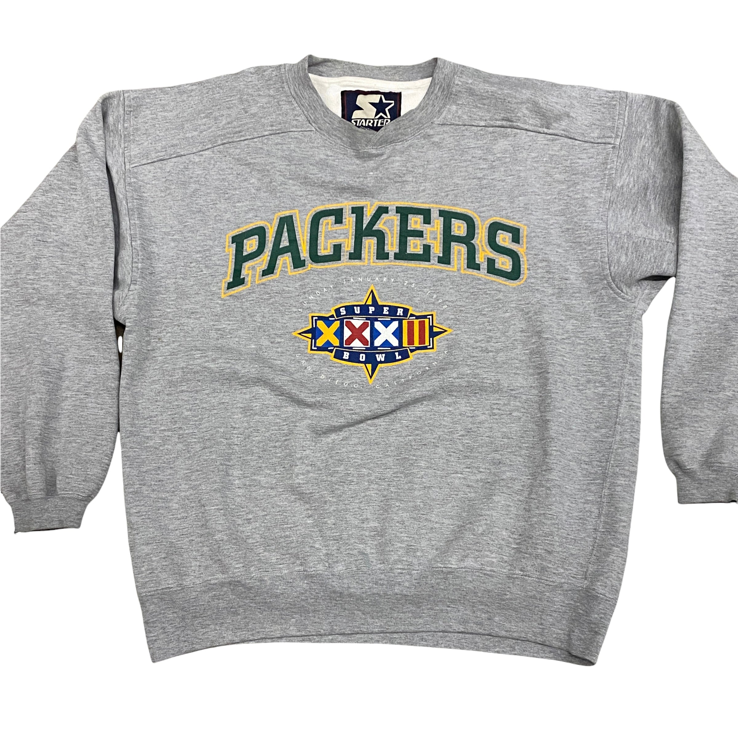 Vintage 1998 Green Bay GB Packers x Super Bowl XXXII Crew