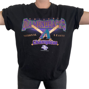 Vintage 2001 Arizona Diamondbacks Original Logo National League Champions TSHIRT - XL