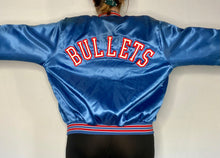 Load image into Gallery viewer, Vintage 1980s Washington Bullets Locker Line Satin Bomber Jacket SPELL OUT - L