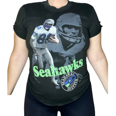 Vintage 1980s Seattle Seahawks / Steve Largent Salem Sportswear TSHIRT - S