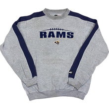 Load image into Gallery viewer, Vintage 1990s St Louis STL Rams Color Block Crew - Size Medium-Large