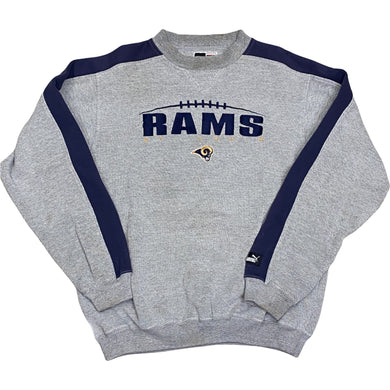 Vintage 1990s St Louis STL Rams Color Block Crew - Size Medium-Large
