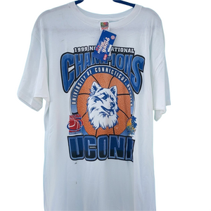 Vintage 1999 University of Connecticut UCONN Huskies NCAA Final Four TSHIRT - XL
