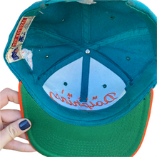 Load image into Gallery viewer, Vintage 1990s Miami Dolphins Snapback HAT from STARTER - Adjustable